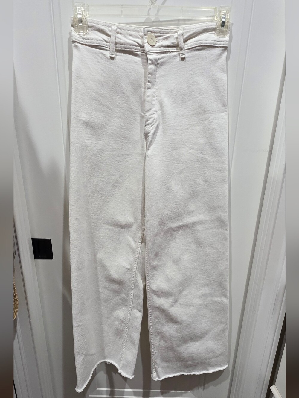 Zara White Wide Leg Jeans